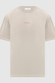 Серая футболка с принтом Carlo