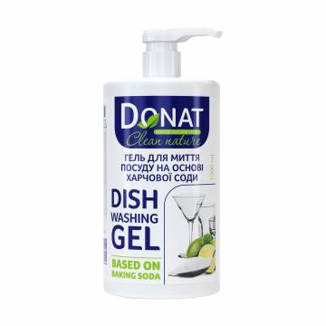 Гель для мытья посуды Donat Clean Nature на основе пищевой соды, 1 л Гель для мытья посуды Donat Clean Nature на основе пищевой соды, 1 л