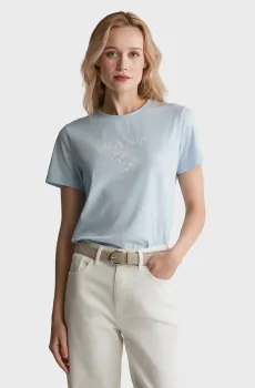 Женская голубая футболка REG GRAPHIC Голубой S Gant 4200563