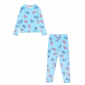 Cropp - Піжамний комплект із двох предметів Stitch and Angel - блідо-блакитний Cropp - Піжамний комплект із двох предметів Stitch and Angel - блідо-блакитний