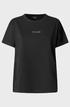 Женская черная футболка MIA Черный XS Pepe Jeans PL5000167