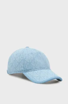 Мужская голубая джинсовая кепка с узором BURNOUT Голубой ONESIZE Calvin Klein LV04D5048G