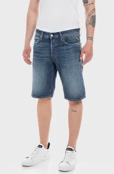 Мужские синие джинсовые шорты GROVER Синий 31 Replay M1072 .000.598 496