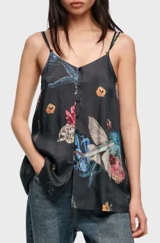 Женский черный топ с узором Черный XS Bimba Y Lola 261BR2045.11241