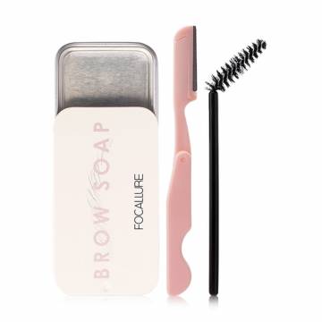 Фиксирующее мыло для бровей Focallure Brow Soap with Brush & Knife с щеточкой и бритвой, 10 г Фиксирующее мыло для бровей Focallure Brow Soap with Brush & Knife с щеточкой и бритвой, 10 г