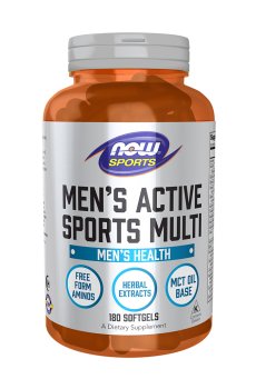 Мультивитамины для мужчин NOW foods Mens Active Sports Multi для активных видов спорта, 180 капсул