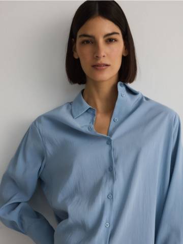 Reserved - Cорочка з високим вмістом модалу - блідо-блакитний - 9942H-05X