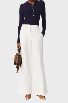 Женские белые брюки в полоску Белый 36 MAJE MFPPA00788_White