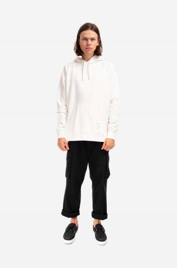 Хлопковая кофта Norse Projects мужская цвет бежевый с капюшоном однотонная N20.1294.0957-0957 Хлопковая кофта Norse Projects мужская цвет бежевый с капюшоном однотонная N20.1294.0957-0957