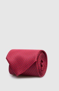 Красный галстук Luxury из шелка в узор