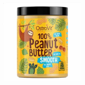 Диетическая добавка OstroVit 100% Peanut Butter Smooth Арахисовое масло, 1 кг Диетическая добавка OstroVit 100% Peanut Butter Smooth Арахисовое масло, 1 кг