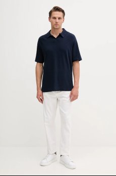 Льняное поло United Colors of Benetton