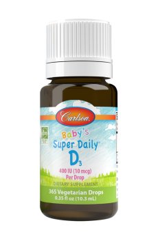 Детский витамин Д3 Carlson Labs Babys Super Daily D3, 400 МO, в каплях, 10.3 мл