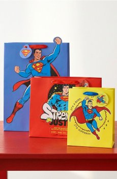 Подарункові пакети, 3 шт. Superman - різнобарвний