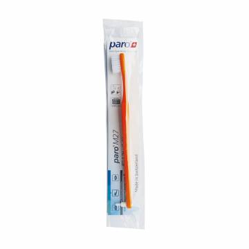 Детская зубная щетка Paro Swiss Kids M27, средней жесткости, оранжевая, 1 шт (в полиэтиленовой упаковке) Детская зубная щетка Paro Swiss Kids M27, средней жесткости, оранжевая, 1 шт (в полиэтиленовой упаковке)
