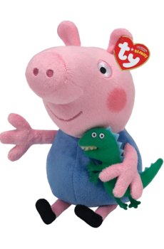 Детская мягкая игрушка TY Peppa Pig Джордж, от 3 лет, 15 см (46130)