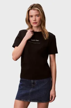 Женская черная футболка CLASSIC Черный XL Calvin Klein Jeans LV047C811G