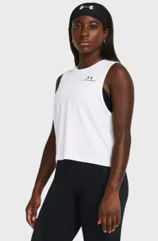 Женский белый топ Vanish Energy Crop Tank Белый M Under Armour 1383654-100