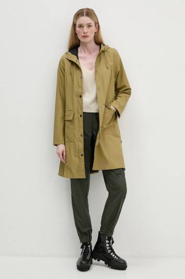 Куртка Rains Curve Jacket W3 женская цвет зелёный переходная 18130-44 Куртка Rains Curve Jacket W3 женская цвет зелёный переходная 18130-44