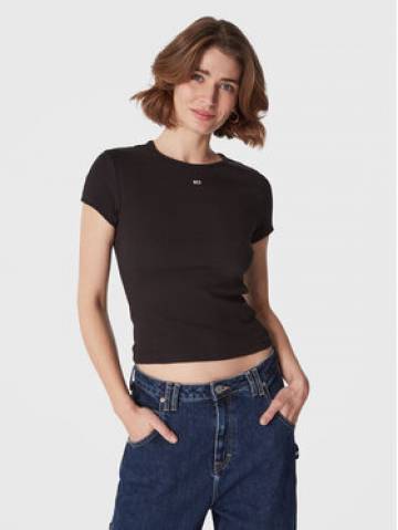 Tommy Jeans Футболка Essential DW0DW14876 Чорний Slim Fit Tommy Jeans Футболка Essential DW0DW14876 Чорний Slim Fit