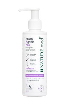 Бальзам для волос NATURE.med Луково-чесночный комплекс, для сухих и поврежденных волос, 200 мл