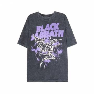 Cropp - Чорна футболка з принтом Black Sabbath - чорний Cropp - Чорна футболка з принтом Black Sabbath - чорний