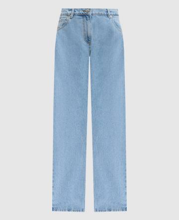 Голубые джинсы с патчем логотипа