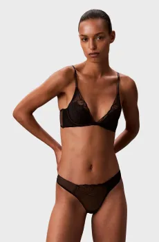 Женский черный бюстгальтер PLUNGE Черный 34B Calvin Klein LV00QF8349