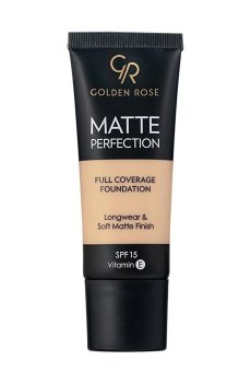 Уценка! Тональная основа для лица Golden Rose Matte Perfection Full Coverage Foundation SPF 15, N3, 35 мл