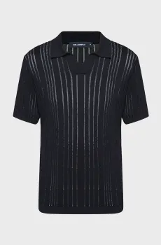Мужское черное поло Черный L Karl Lagerfeld 562304.655016;990