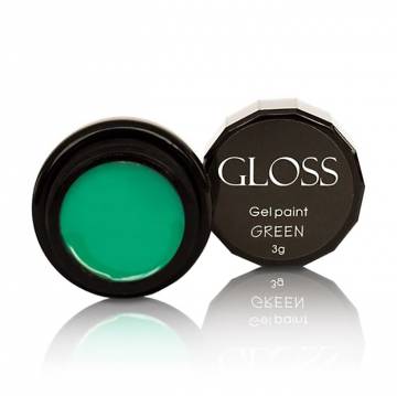 Гель-краска для ногтей Gloss Gel Paint Green, 3 г Гель-краска для ногтей Gloss Gel Paint Green, 3 г