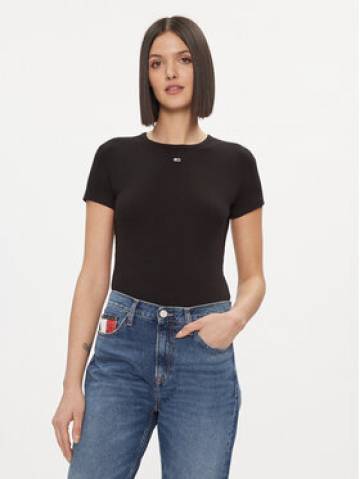 Tommy Jeans Футболка Essential DW0DW17383 Чорний Slim Fit Tommy Jeans Футболка Essential DW0DW17383 Чорний Slim Fit