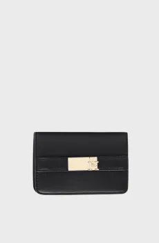 Женский черный кошелек TH HERITAGE SLIM MED WALLET Черный ONESIZE Tommy Hilfiger AW0AW16916