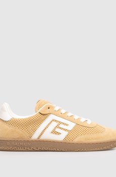 Бежевые замшевые кроссовки Swan