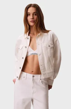 Женская белая джинсовая куртка TRUCKER Белый L Calvin Klein Jeans LV047F776G