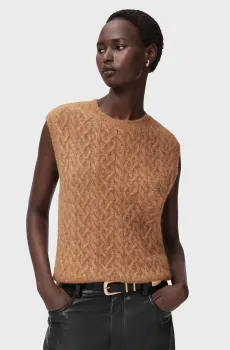 Женский бежевый шерстяной жилет SIRIUS Бежевый M AllSaints W060KD