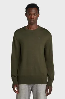 Мужской темно-серый шерстяной джемпер Premium Серый M G-Star RAW D27686,B692