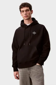 Мужское черное худи LS PREMIUM FLEECE MATCHBOX HOODI Черный XXL Calvin Klein Jeans LV14RE202G