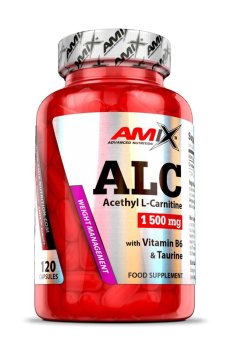 Ацетил L-карнитин с витамином B6 и таурином Amix Nutrition ALC Acetyl L-Carnitine with Taurine & Vitamin B6, 1500 мг, 120 капсул