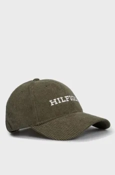 Мужская зеленая вельветовая кепка MONOTYPE CORDOROY CAP Зеленый ONESIZE Tommy Hilfiger AM0AM11990