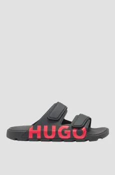 Мужские черные слайдеры Черный 40 HUGO 50542042;001