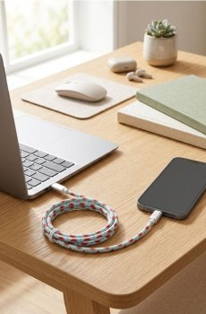 Кабель USB-C з мотивом кавуна 1,2 м - різнобарвний