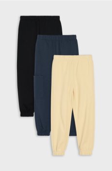 Штани oversize з трикотажу Pique та French Terry 3 упаковки - темно-синій