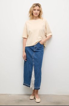 Хлопковая джинсовая юбка Answear.LAB