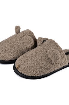 Мужские комнатные тапочки Twins Teddi Brown закрытые, меховые, размер 44-45