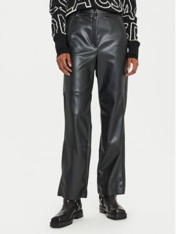 Max Mara Leisure Штани зі штучної шкіри Struzzo 2426786098 Чорний Straight Fit Max Mara Leisure Штани зі штучної шкіри Struzzo 2426786098 Чорний Straight Fit