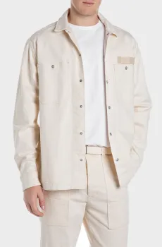 Мужская бежевая рубашка Бежевый M Replay M4145 .000.8440585