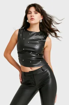 Женский черный топ Черный XS Tally Weijl SSLPUDUTI