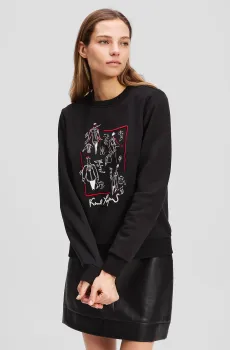 Женский черный свитшот Karl Series Черный XL Karl Lagerfeld A3W20065