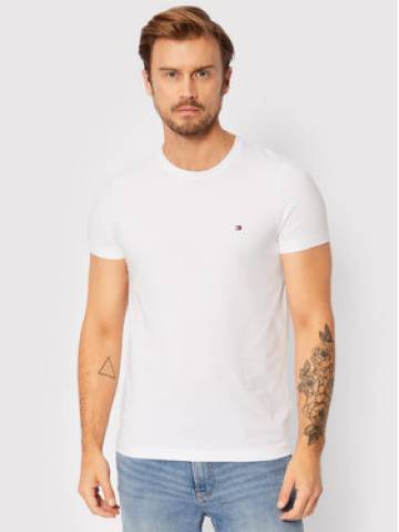 Tommy Hilfiger Футболка Core Stretch MW0MW27539 Білий Slim Fit Tommy Hilfiger Футболка Core Stretch MW0MW27539 Білий Slim Fit